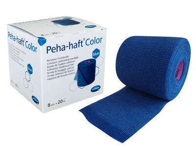 Obin.fixační kohes.PEHA-HAFT COLOR modrá 8cmx20m, modré - 8 cm x 20 m