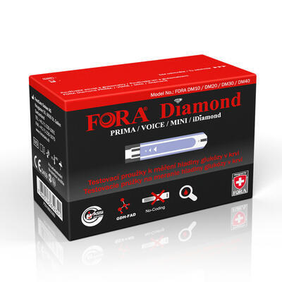 Testovací proužky ke glukometrům Diamond FORA 50ks