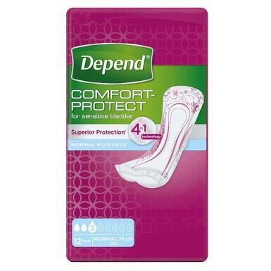 Inkontinenční vložky Depend Normal plus pro ženy, 12ks