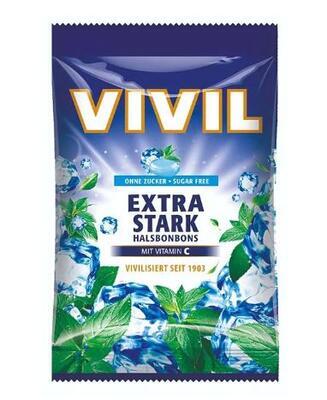 VIVIL Extra silný mentol + vit.C bez cukru 80g