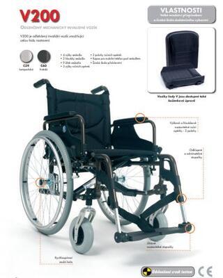 V200 mechanický invalidní vozík - 2