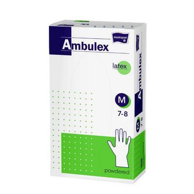 Ambulex rukavice latexové jemně pudrované 100 ks - 3