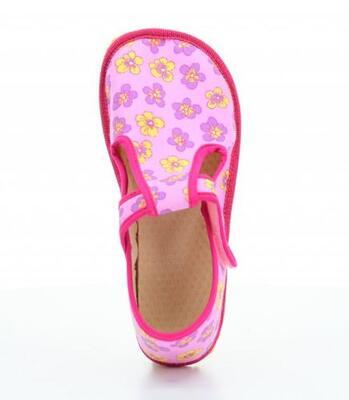 Dívčí barefoot papuče PINK FLOWER, Beda - 3