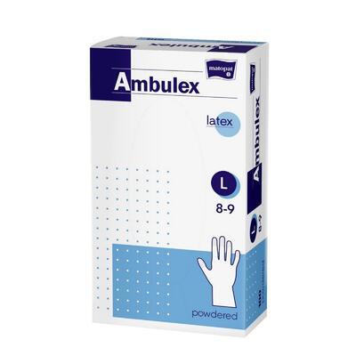 Ambulex rukavice latexové jemně pudrované 100 ks - 4